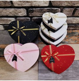 Resim 3'lü Kalp Hediye Kutu 01 