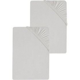 Resim Cotenconcept 2 Adet Düz Pamuklu Tek Kişilik 120 X 200 Cm Lastikli Penye Çarşaf-gri 