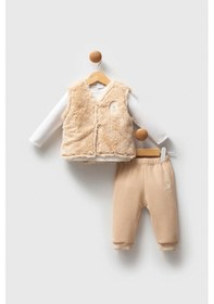 Resim U.s.polo Assn Kız Bebek 3lü Takım - Bej Bej 