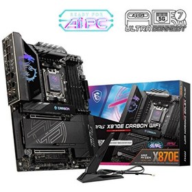 Resim MPG X870E Carbon WiFi AM5 DDR5 8400 Mhz(OC) USB4 4x M.2 HDMI 5G LAN 2.5G LAN WiFi 7 RGB ATX Anakart 