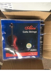 Resim Alice A-803 Steel Core Çello Teli Seti-Hard Tensıon 