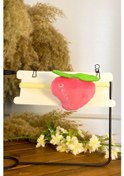 Resim Şeftali Figürlü Lastikli Bebek Bandanası Pembe Sbt543 