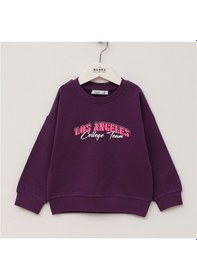 Resim Wanex Kız Çocuk Uzun Kol Kalın Sweatshirt - 32597 Mor 