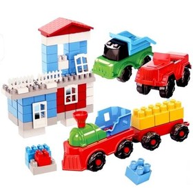 Resim Ant Blocks Train Tren İstasyonu Eğitici Bloklar 100 Parça 