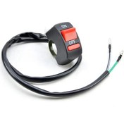 Resim Tip 2-evrensel Motosiklet Korna Marş Kırmızı Basmalı Düğme Anahtarı 22mm Gidon Montaj Motosiklet Modifikasyon Anahtarları 