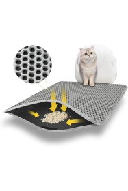 Resim Elekli Kedi Tuvalet Önü Paspası , Kedi Kumu Paspası 65x45 Cm 