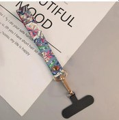 Resim Wsshe Retro Desenli Evrensel Telefon Kordonu - Crossbody Uzun Askı - Antikayıp Klip - Boyun Askısı Rose Gold 