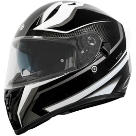 Resim Torc T-15 Route Kapalı Motosiklet Kaskı Siyah / Beyaz 
