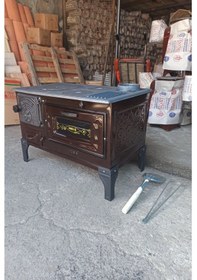 Resim Takma Ayak Döküm Estetik Kuzine Soba Kömür Sobası Odun Sobası 