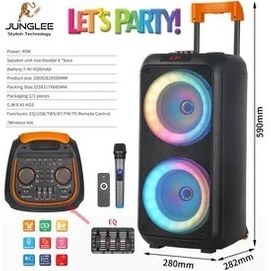Resim Sightzer NDR-1096 Büyük Boy Bluetooth Hoparlör Kablosuz Tekerlekli Taşınabilir Kablosuz Speaker Toplantı Anfi 