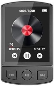 Resim BT5.0 Dijital Ekranlı Mp3 Çalar Hoparlörlü Taşınabilir Kayıp Ses Öğrenci Çalar Taşınabilir Tasarım, FM Radyo Kaydedici E-kitaplı Yüksek Netlikte Kayıtlı Dijital Müzik Çalar 