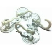 Resim Hellove Plastik Kancalı 40 mm 10 Adet Şeffaf Vantuz Askı 