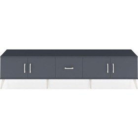 Resim Arges Tv Ünitesi 2 Raflı Tek Çekmeceli 4 Kapaklı 220x30x51 Antrasit-antrasit Antrasıt/antrasıt - Antrasıt 