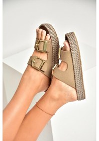 Resim Fox Shoes U596030202 Vizon Süet Kadın Terlik Vizon-süet Vizon 