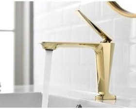 Resim Flextail Banyo Lavabo Bataryası Gold Tasarım İthal, 4574745644 