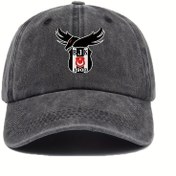 Resim Şehir Retro Tarzı Beşiktaş Erkek Beyzbol Şapkası Siyah ve Beyaz Tasarım, Günlük Snapback Şapka, Hafif Esnemez Kumaş - Üniseks Spor Kamyoncu Baba Şapkası 