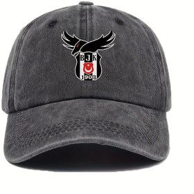 Resim Şehir Retro Tarzı Beşiktaş Erkek Beyzbol Şapkası Siyah ve Beyaz Tasarım, Günlük Snapback Şapka, Hafif Esnemez Kumaş - Üniseks Spor Kamyoncu Baba Şapkası 