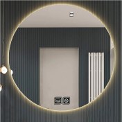 Resim Dnr-Mirror60 Cm Buğu Yapmayan Dokunmatik Tuşlu Günışığı Ledli Yuvarlak Banyo Aynası 