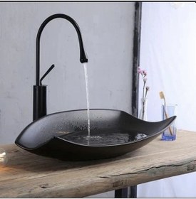 Resim İsaoğlu Yapı Lavabo Bataryası Siyah Çanak Lavabo Musluğu Drop Design Çanak Lavabo Uyumlu Siyah Batarya Siyah 