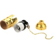 Resim Isıya Dayanıklı E27 Vida Tabanlı Lamba Tutucu, Çekme Anahtarlı Alüminyum Lamba Tabanı, Güvenli Ve Şık Kendin Yap Projeleri İçin Ul Listeli 