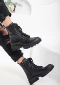 Resim SOFT FASHION Kadın Siyah Kışlık Postal Bot & Bootie - Topuk 3 Cm 