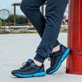 Resim JUMP 21088 COMFORT CASUAL ANATOMİK SPOR AYAKKABISI Siyah - Mavi 