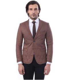 Resim 3 Cepli 2 Düğmeli Kapitone Erkek Taba Kısa Ceket - Wessi Taba 