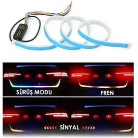 Resim Oto Motto Bagaj Altı Kayan Led Kayar Led 120 Cm Çok Fonksiyonlu Bagaj Ledi 