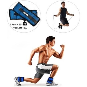 Resim Spor Byfit 0,5 Kg x 2 Adet Mavi El veya Ayak Bileği Ağırlığı Mavi 
