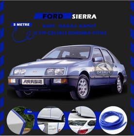 Resim Ford Sierra Oto Araç Kapı Koruma Fitili 5 Metre Parlak Mavi Renk 