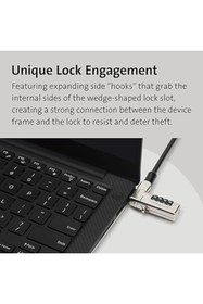 Resim Sevimle Store N17 Dell Kama Kilit Yuvalı Dizüstü Bilgisayarlar için Kablo Kilidi - Kombinasyon Kilit - (K68008WW) 