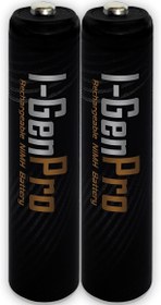 Resim I-Gen Pro P102 2 Adet AAA 1100 mAh Şarj Edilebilir İnce Kalem Pil 1.2V Ni-MH Şarjlı Pil 