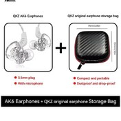 Resim Lasonstiges Çanta İle Beyaz Qkz Ak6 Hifi Kablolu Kulaklıkyarış Spor Kulaklık Bas Stereo Gürültü Azaltma Kulaklık Musicearbuds Mic İle Kulak İçi 