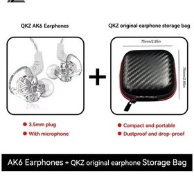 Resim Lasonstiges Çanta İle Beyaz Qkz Ak6 Hifi Kablolu Kulaklıkyarış Spor Kulaklık Bas Stereo Gürültü Azaltma Kulaklık Musicearbuds Mic İle Kulak İçi 