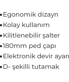 Resim Max Extra MX6165 - 180MM Elektrikli Polisaj Makinesi 1200 Watt 