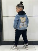 Resim Minigimin Cicileri Ayıcık Detaylı Ipli Unisex Çocuk Jean Ceket 