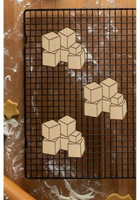 Resim Oyuncak Bloklar Kurabiye Kalıbı, Hamur Şekillendirici, Bisküvi Kalıbı, Kolay Kesim Ucu Beyaz 