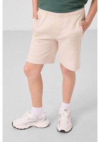 Resim Tommylife Bej Pamuklu Yumuşak Dokulu Standart Fit Basic Erkek Çocuk Şort - 11293 Bej 