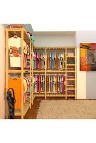 Resim Fokai Wood Nove - Açık Ahşap Gardırop Raf Sistemi 