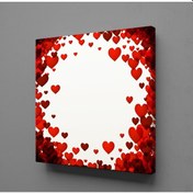 Resim Çerçeve Şeklinde Kalpler Kanvas Tablo 