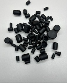 Resim Motorsiklet Vida Kapakları Siyah Yumuşak 