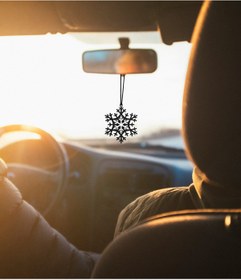 Resim Rustic Edge METAL MALZEME KAR TANESİ DETAYLI ÇİZİMLİ ARABA DİKİZ AYNA SÜSÜ 