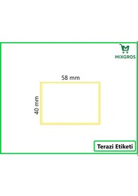 Resim 40x58 Mm Termal Terazi Etiketi 1 Rulo: 500 Adet Etiket 1 Koli:150 Rulo Etiket 