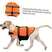 Resim Yüksek Kaliteli Köpek Yaşam Ceketi Ayarlanabilir Traction Kemer ile - Kolay Kurulum, Dayanıklı Turuncu ve Siyah Tasarım Küçük ve Orta Köpekler için, Plaj Yürüyüşleri ve Su Güvenliği için Mükemmel, Köpek Yaşam Ceketi, Güvenli Köpek Giyim 