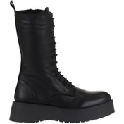 Resim Bueno Shoes Siyah Deri Kadın Dolgu Topuklu Bot 01wv1303 