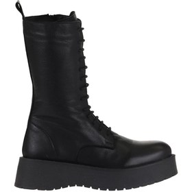 Resim Bueno Shoes Siyah Deri Kadın Dolgu Topuklu Bot 01wv1303 