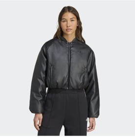 Resim Adidas Jx5332 Pleather Bomber Kadın Mont Siyah 