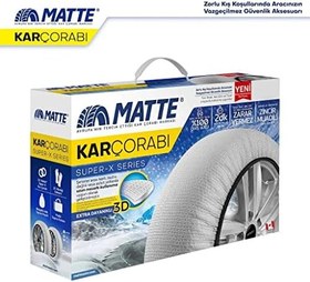 Resim Matte Lastik Kar Çorabı Kar Zinciri Muadili Yüksek Kalite Tekstil Kar Zinciri Superx Series (Large) 