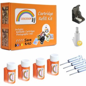 Resim Cescesor Hp Uyumlu Renkli ve Siyah Kartuş Dolum Seti 