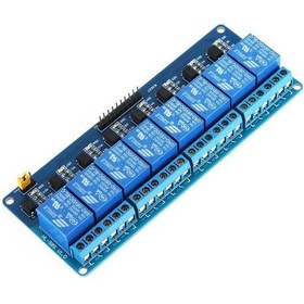 Resim Tls Robotik 8 Kanal 12V DC Düşük Seviye Optokuplör Röle Modülü 